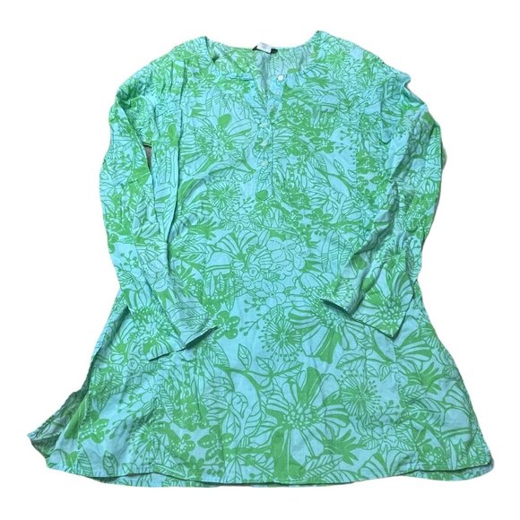 J. Crew Other - J Crew Womens Swim Cover Up Green Blue Floral